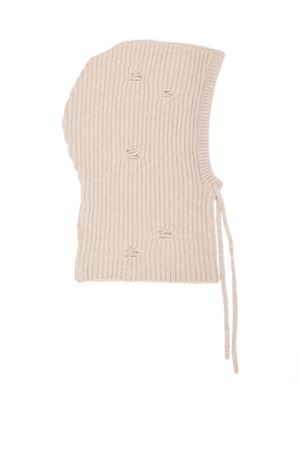 Passamontagna a coste in misto lana beige MM6 MAISON MARGIELA | S52TB0008M13138806M